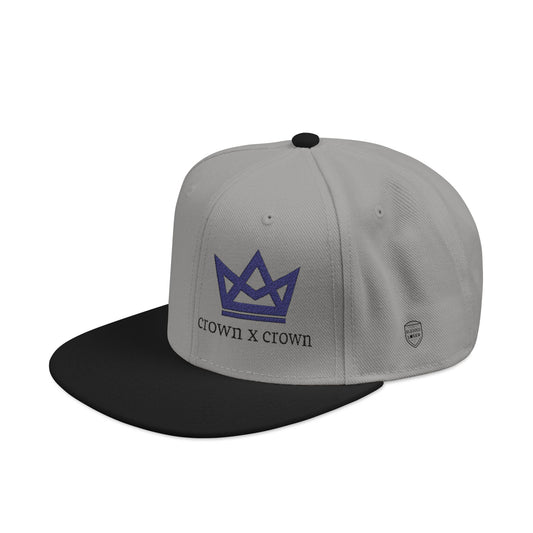 Embroidered Crown Snapback Hat — 'Crown x Crown' Streetwear Cap