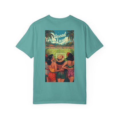 Blessed Losers Garment-Dyed T-Shirt, Comfort colors in seafoam with vibrant back graphic and summer vibe.