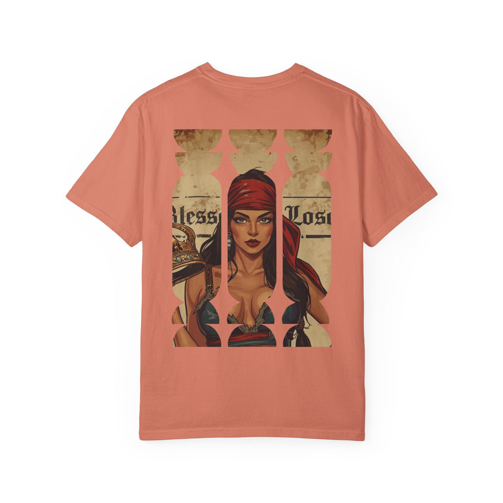 Pirate Woman Illustration T-Shirt | Blessed Loser Graphic Tee