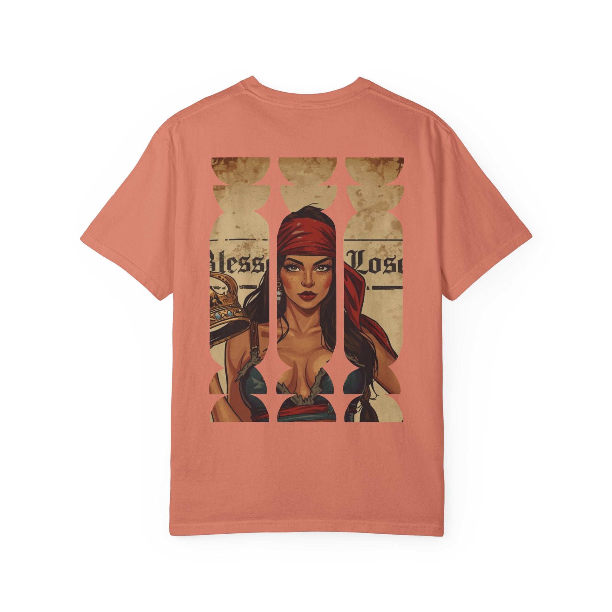 Pirate Woman Illustration T-Shirt | Blessed Loser Graphic Tee