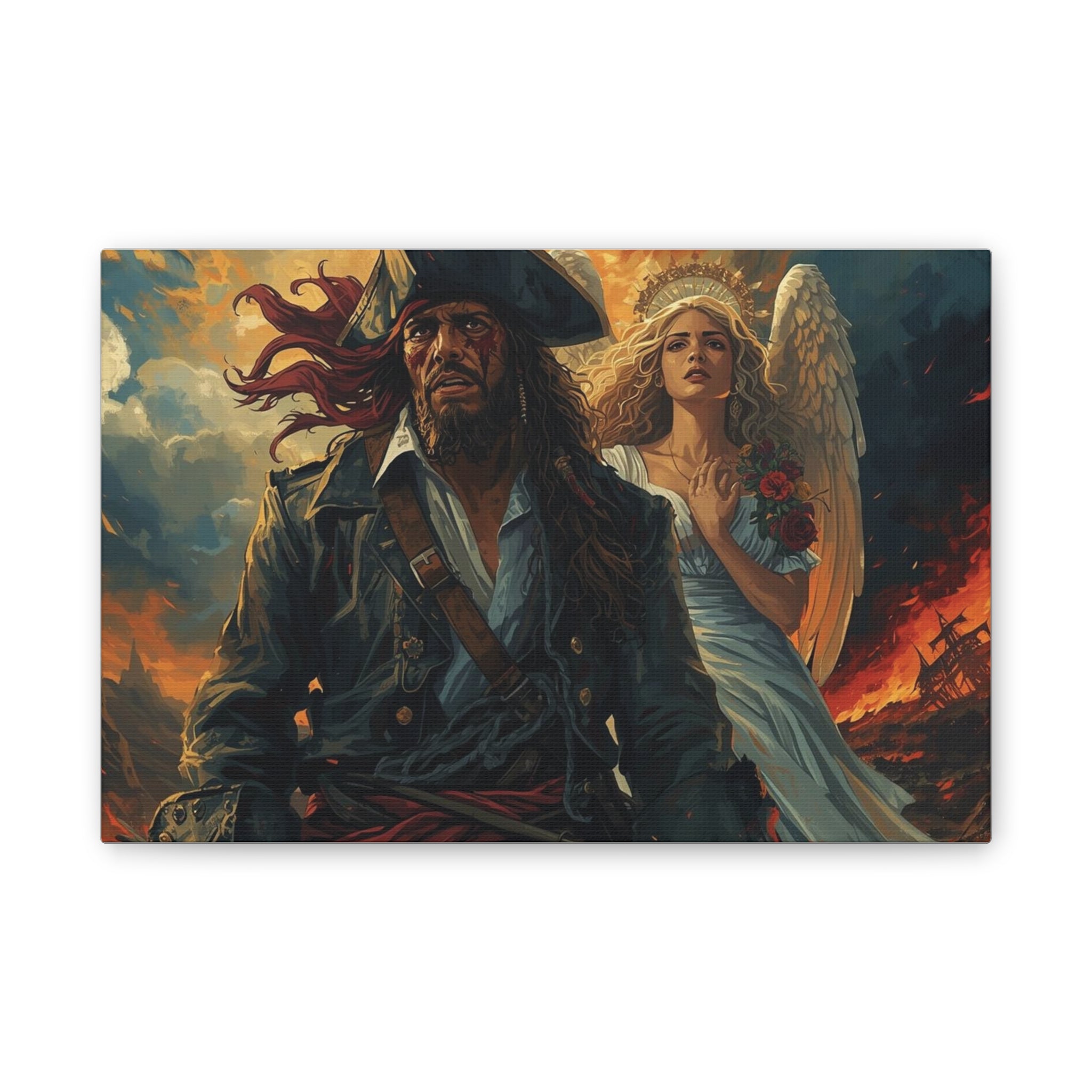 Blessed loser Pirate Angel Canvas Art