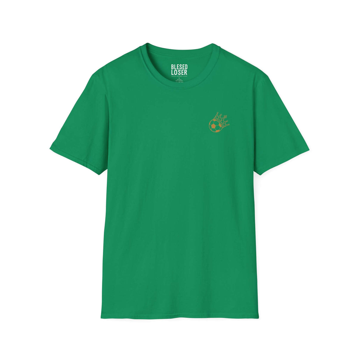 Blessed to Lose, Honored to Win T-Shirt in Kelly Green with a soft, smooth cotton feel and a thoughtful back graphic.