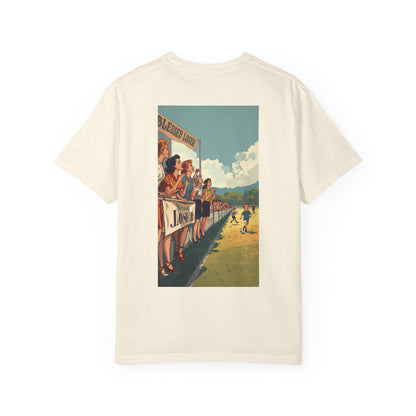 Blessed Loser Graphic T-Shirt, Retro Sports Tee, Casual Unisex Apparel, Comfort Colors with illustration on ivory shirt.