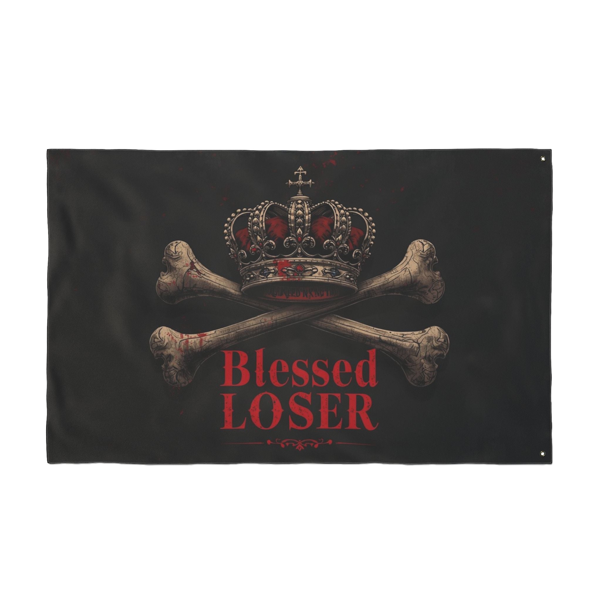 Blessed Loser Double Sided Flag, Gothic Home Decor, Unique Wall Hanging, Housewarming Gift, Party Decoration, Outdoor Banner