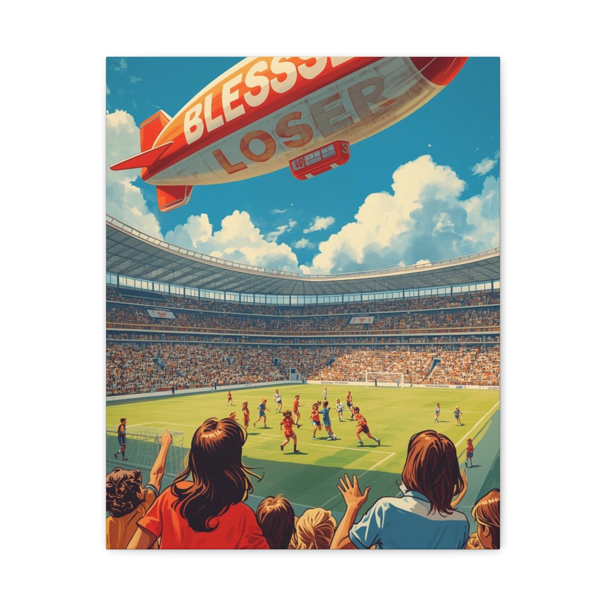 Blessed Loser Soccer Canvas Wall Art