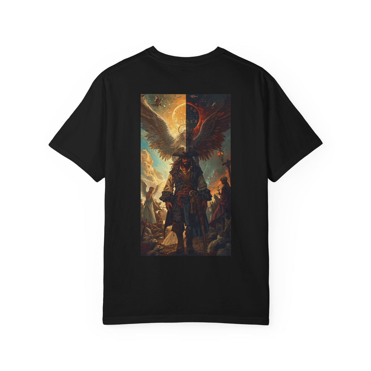 Epic Fantasy Adventure Graphic T-Shirt - Unisex, Comfortable Tee, Unique Gift for Fans, Perfect for Conventions, Everyday Wear in black.