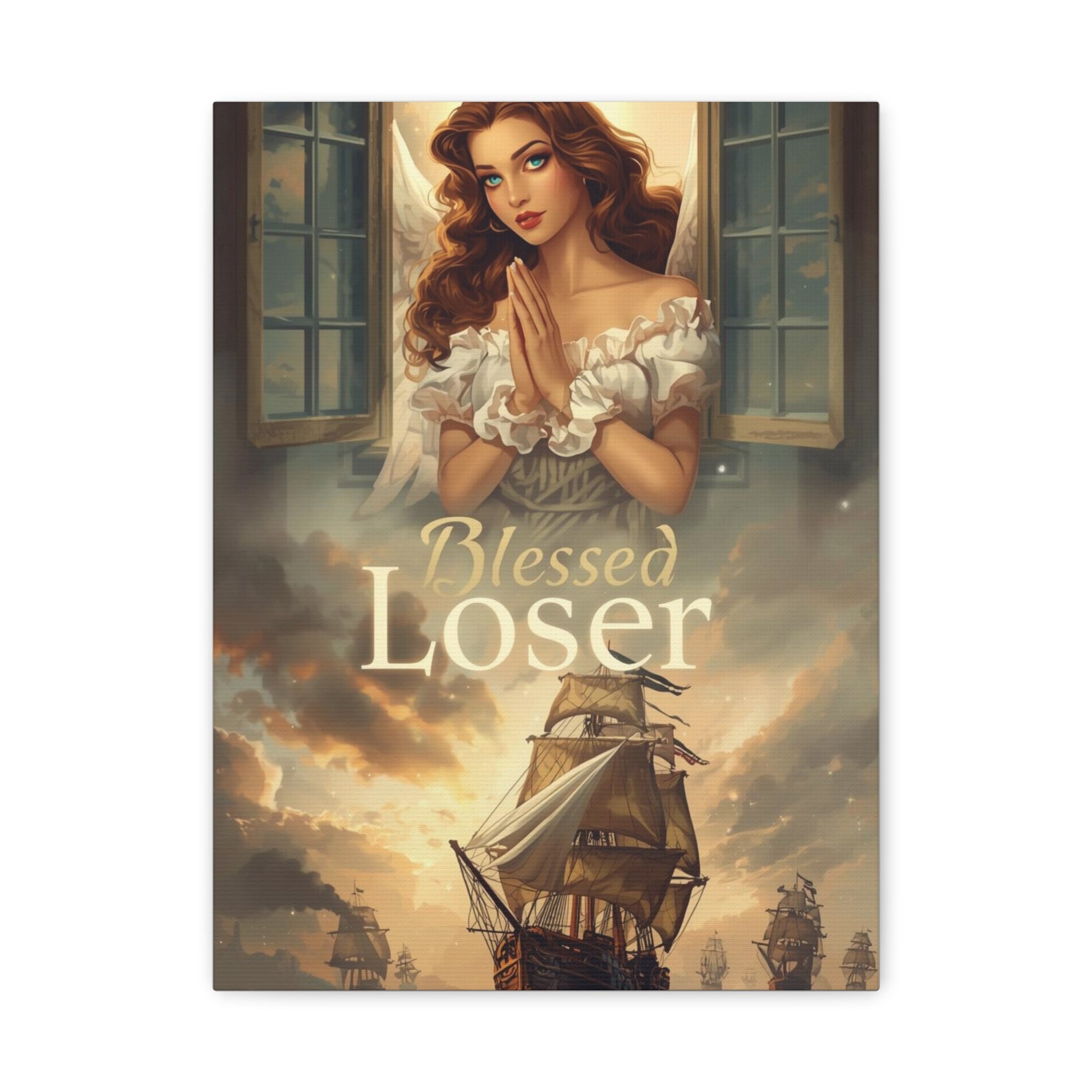 Blessed Loser Design Canvas Wall Art,