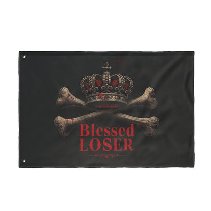 Blessed Loser Double Sided Flag, Gothic Home Decor, Unique Wall Hanging, Housewarming Gift, Party Decoration, Outdoor Banner