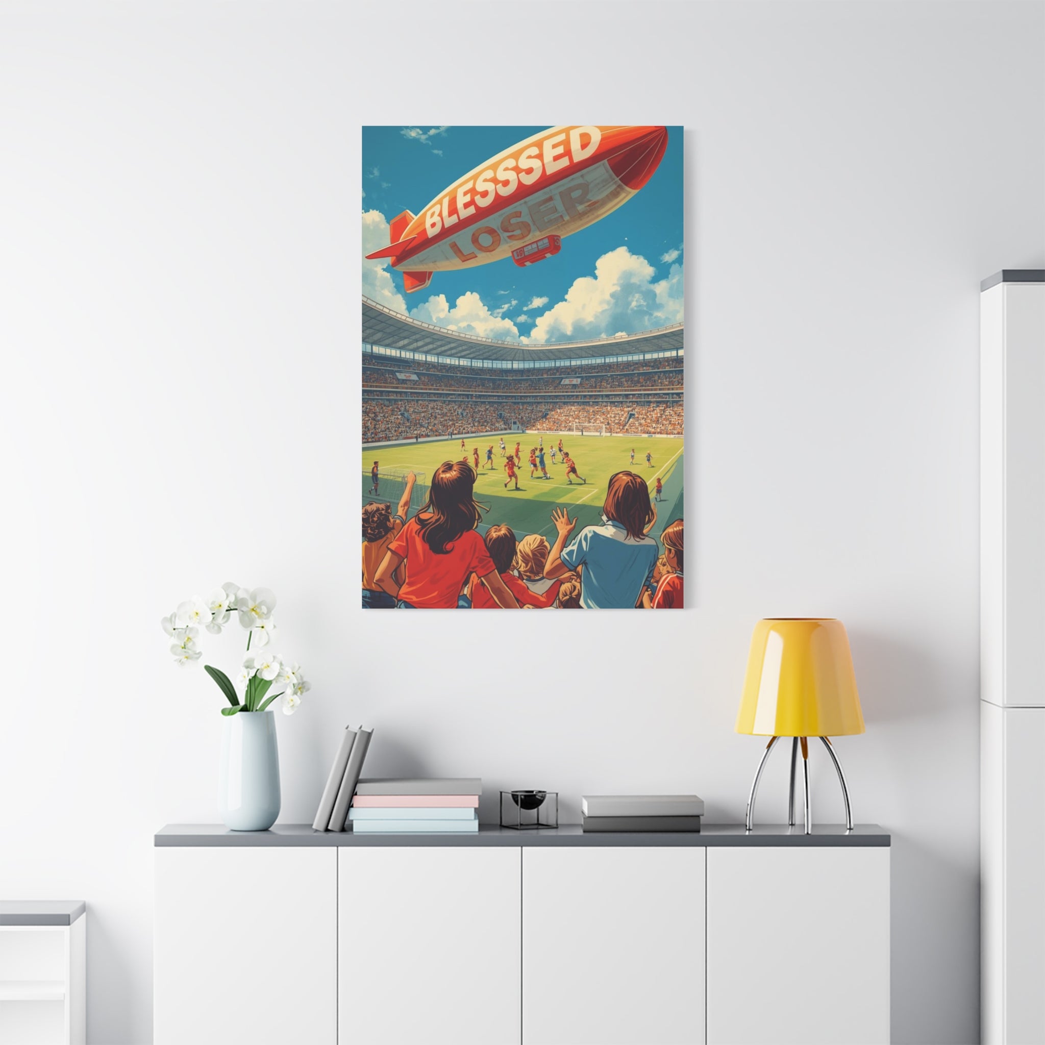Blessed Loser Soccer Canvas Wall Art
