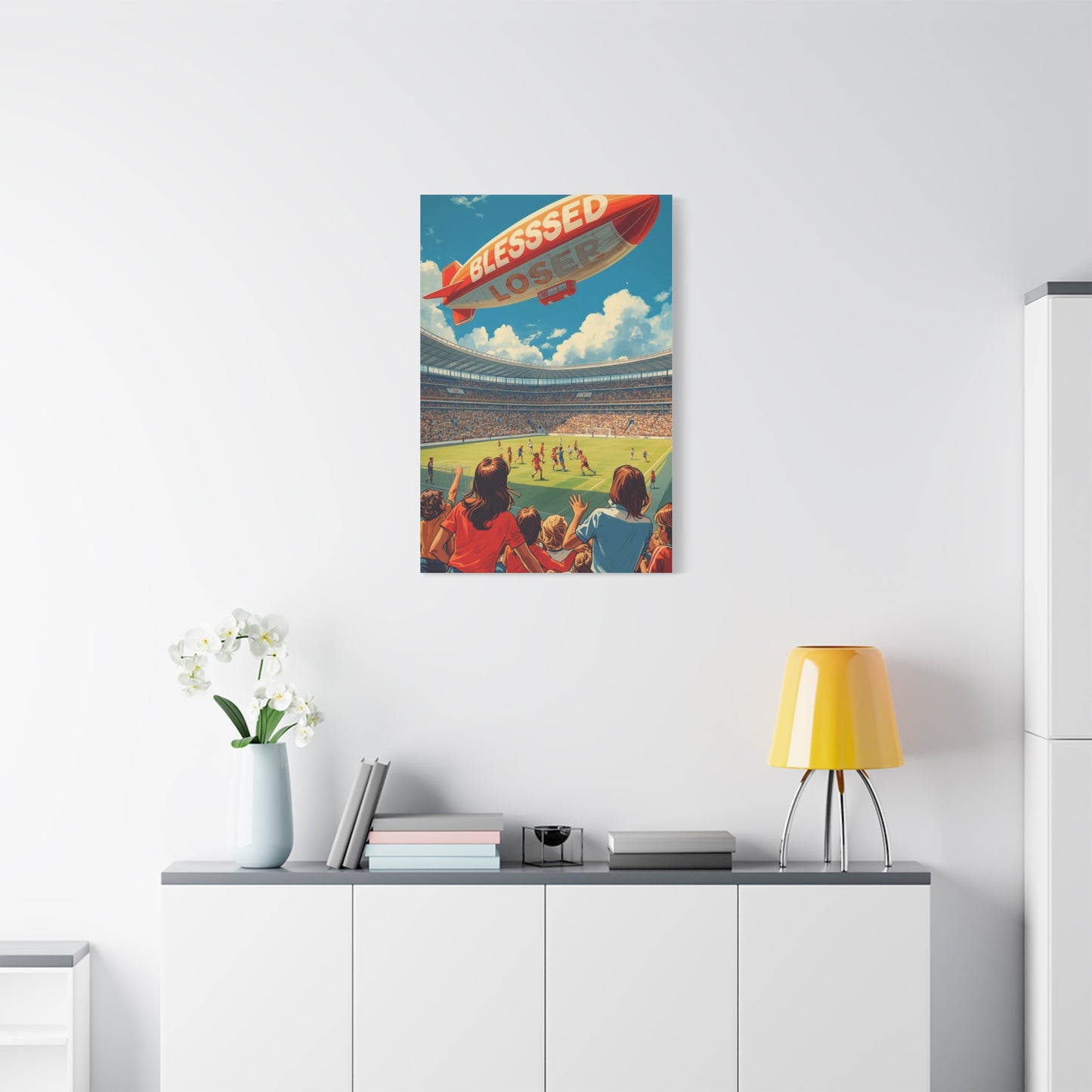 Blessed Loser Soccer Canvas Wall Art