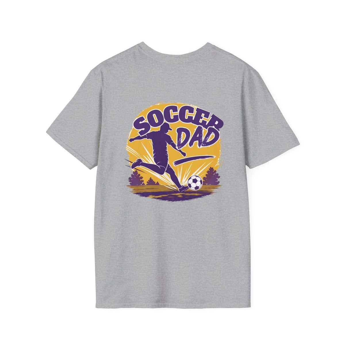 Soccer Dad T-Shirt — Retro Soccer Dad Tee, Father’s Day Gift in sport grey color with bold retro graphic design.