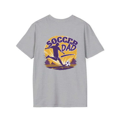Soccer Dad T-Shirt — Retro Soccer Dad Tee, Father’s Day Gift in sport grey color with bold retro graphic design.