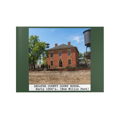 Decatur County Courthouse vintage Photo Book Hardcover | Historic Willis Park, Early 1900s