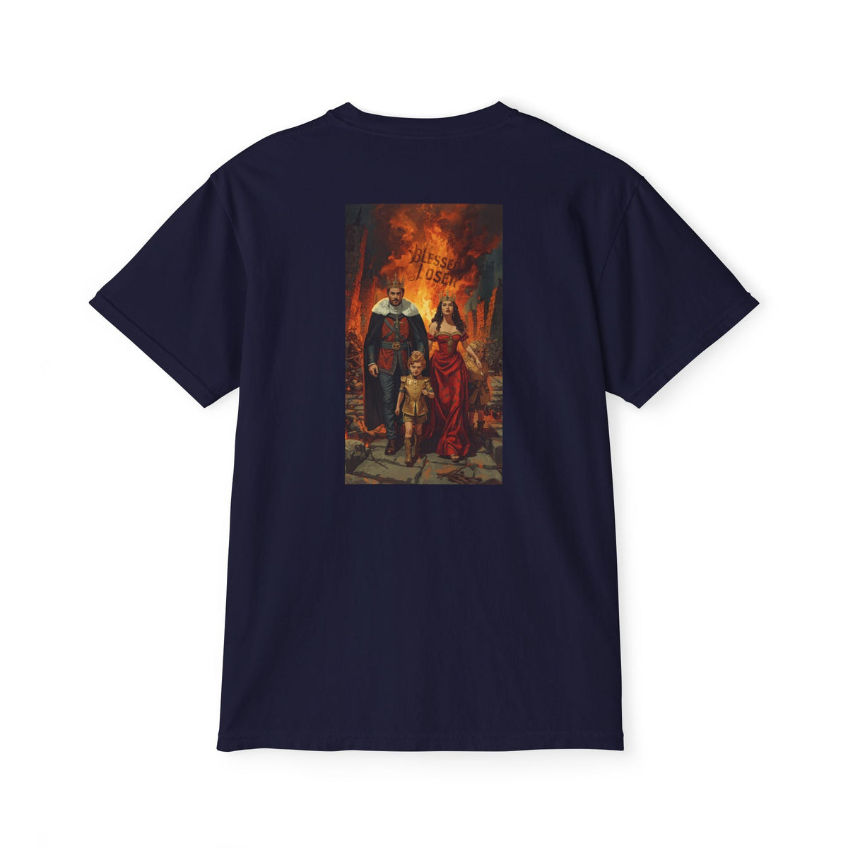 Bridge Burn Pocket T-Shirt - Blessed Loser featuring a striking graphic on the back in a vintage style.