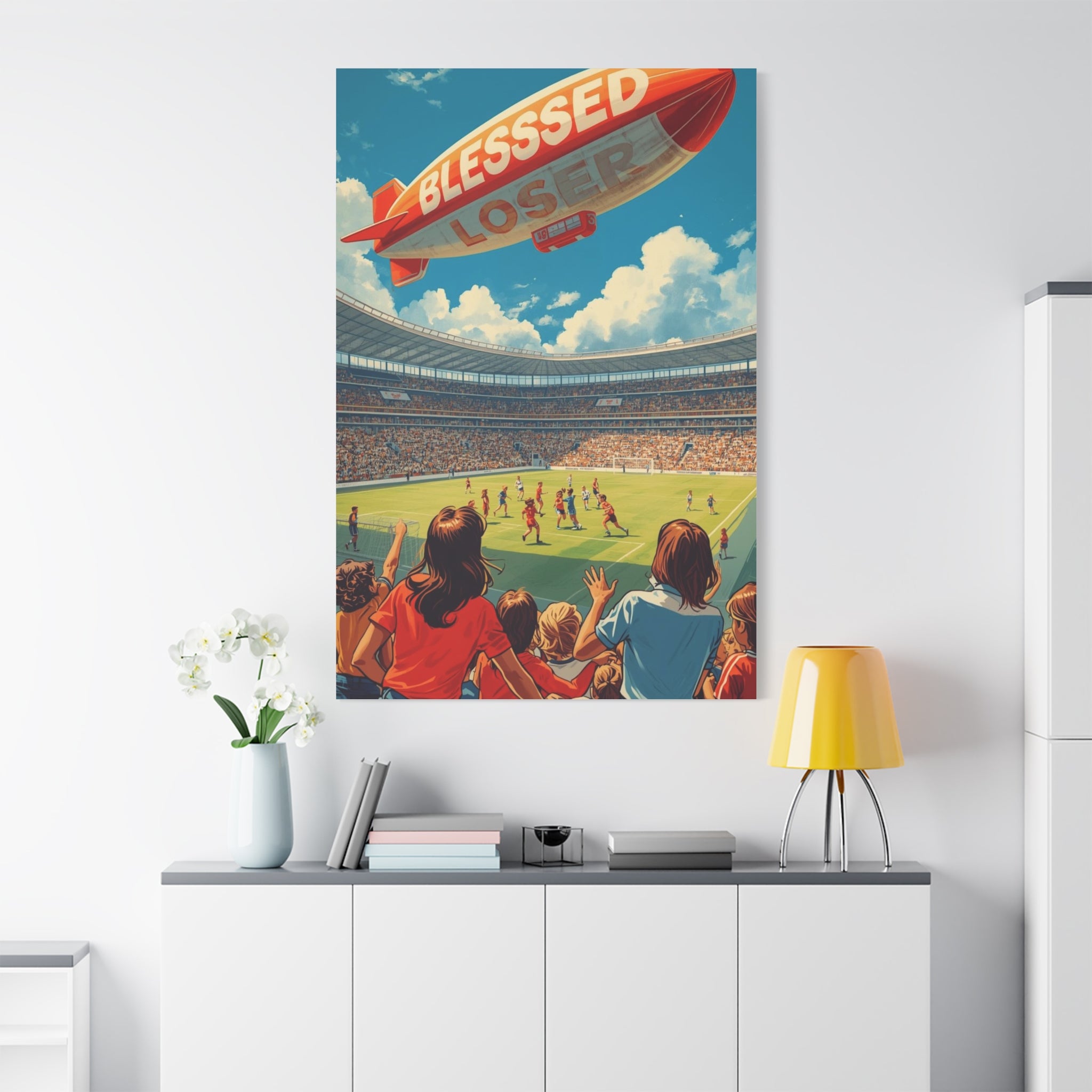 Blessed Loser Soccer Canvas Wall Art