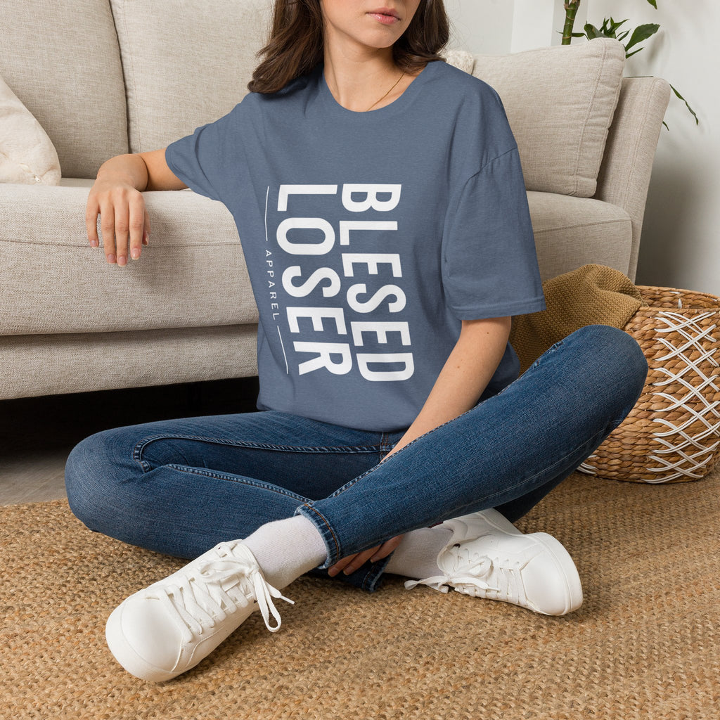 Blessed Loser T-Shirt | Vertical Bold Text Graphic Tee