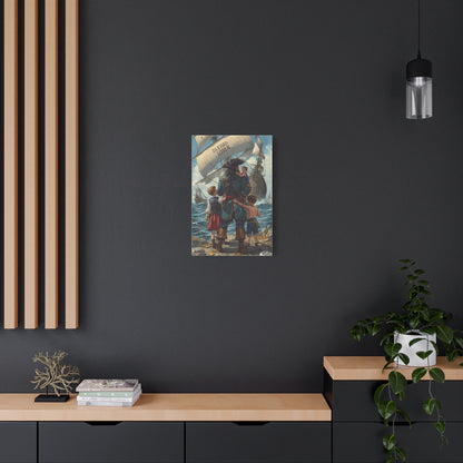 Blessed Loser Canvas Art displayed in a modern living room, perfect for nautical décor and inspiration.