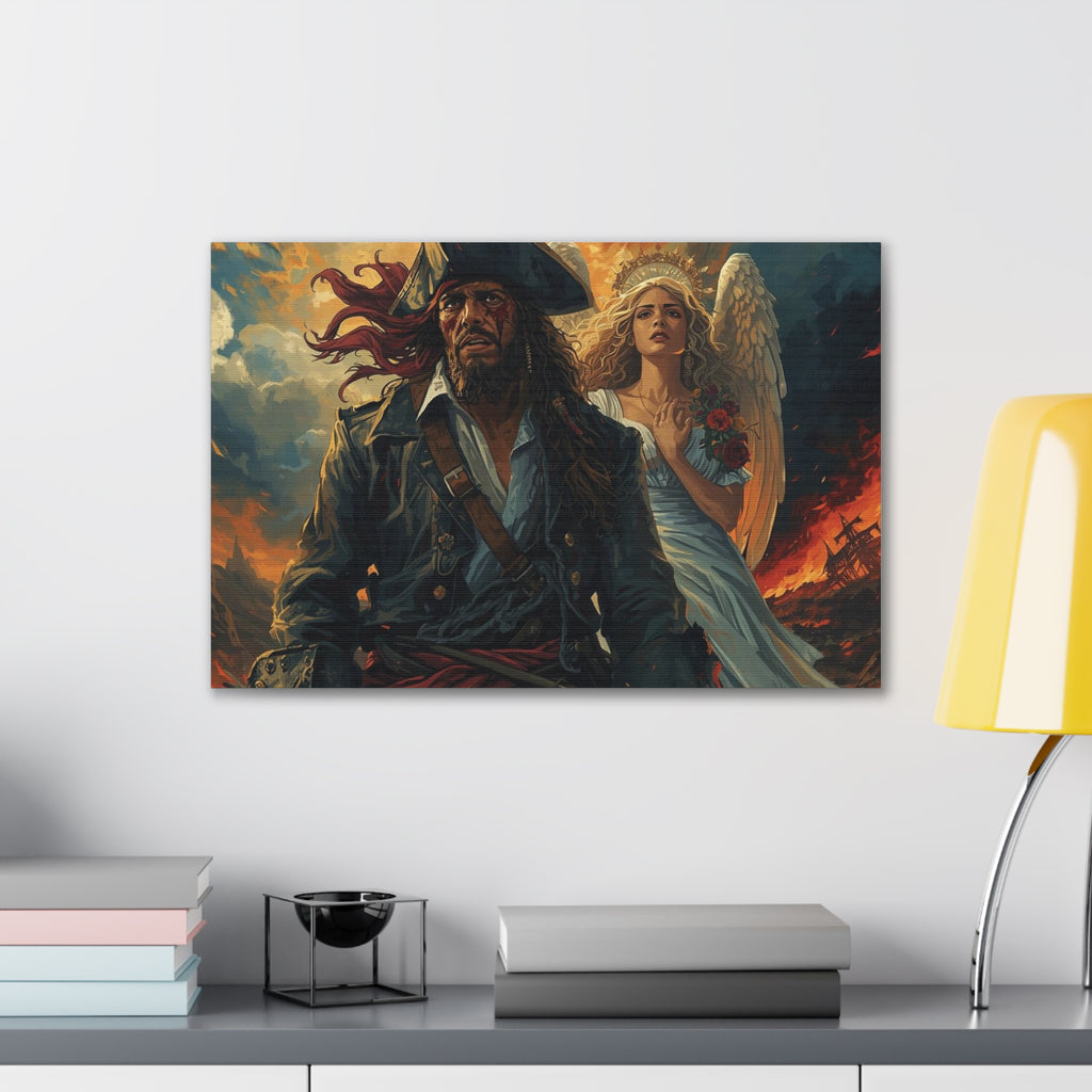 Blessed loser Pirate Angel Canvas Art