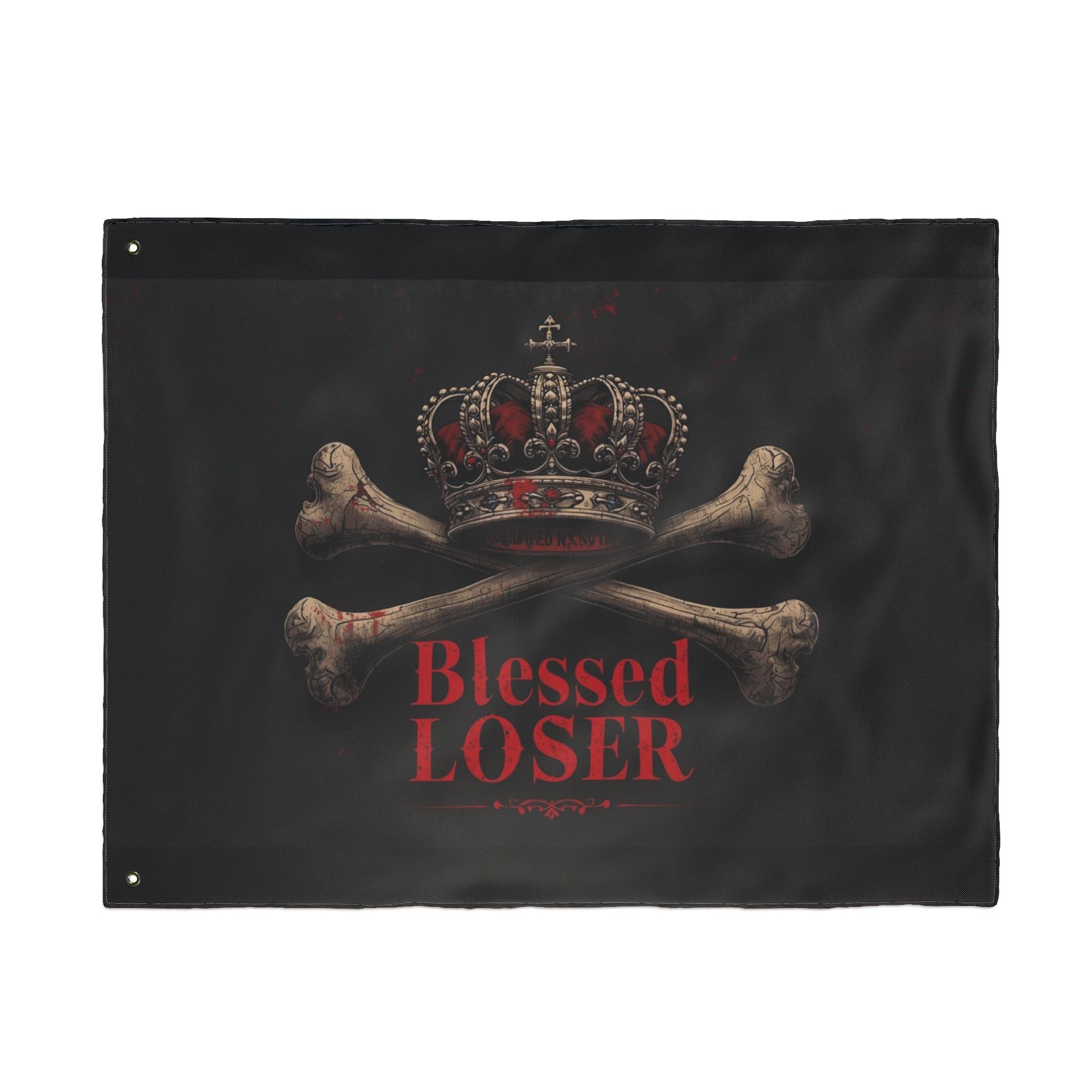 Blessed Loser Double Sided Flag, Gothic Home Decor, Unique Wall Hanging, Housewarming Gift, Party Decoration, Outdoor Banner