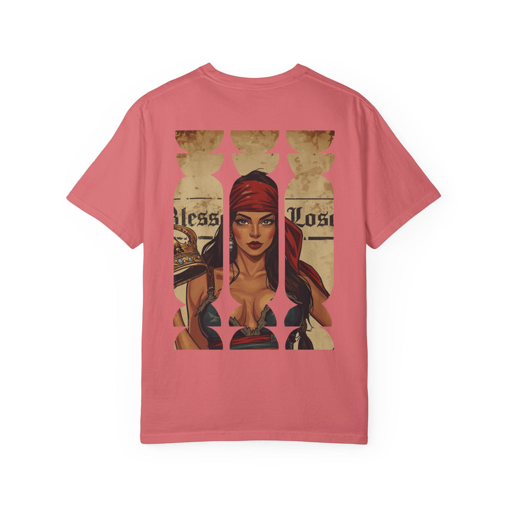 Pirate Woman Illustration T-Shirt | Blessed Loser Graphic Tee