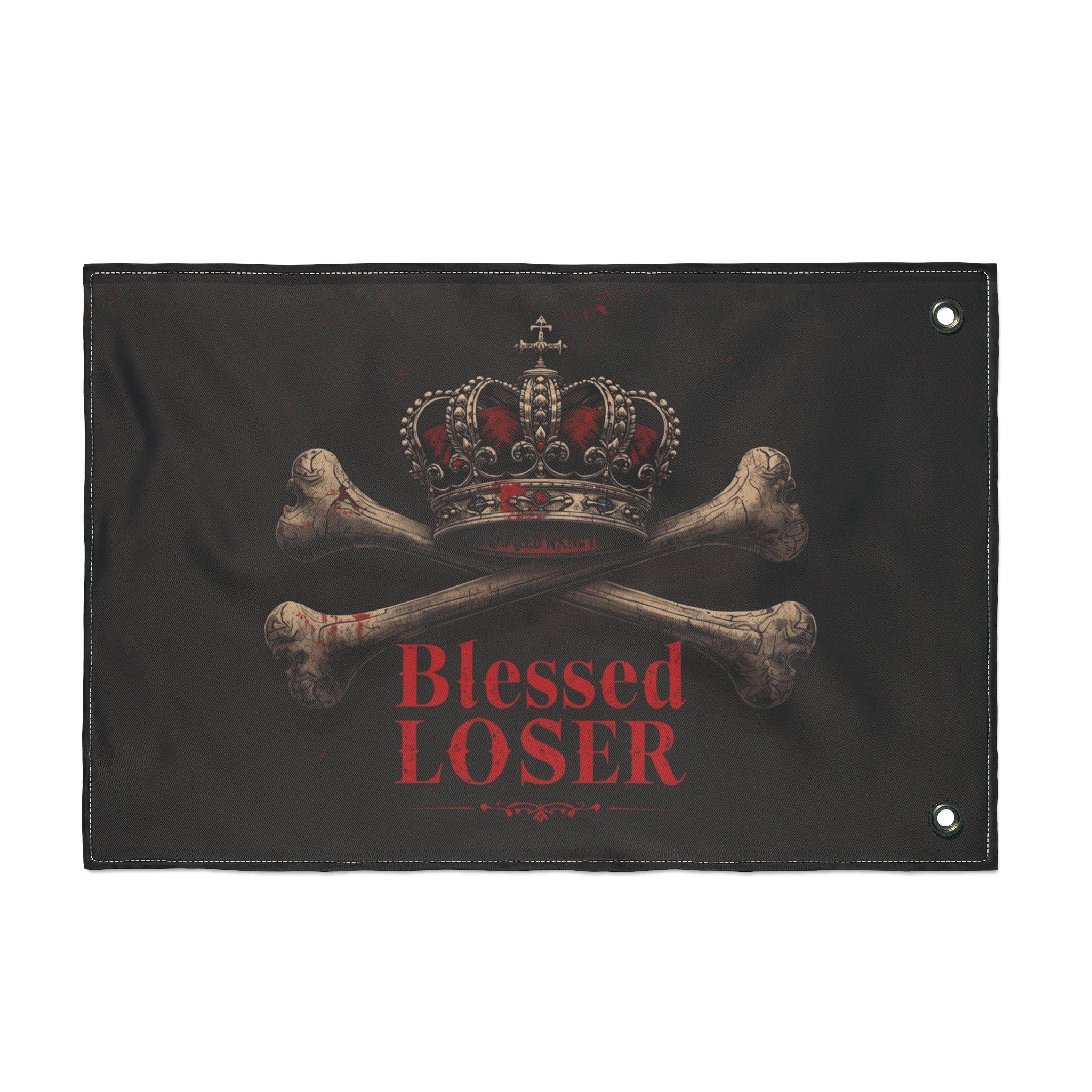 Blessed Loser Double Sided Flag, Gothic Home Decor, Unique Wall Hanging, Housewarming Gift, Party Decoration, Outdoor Banner