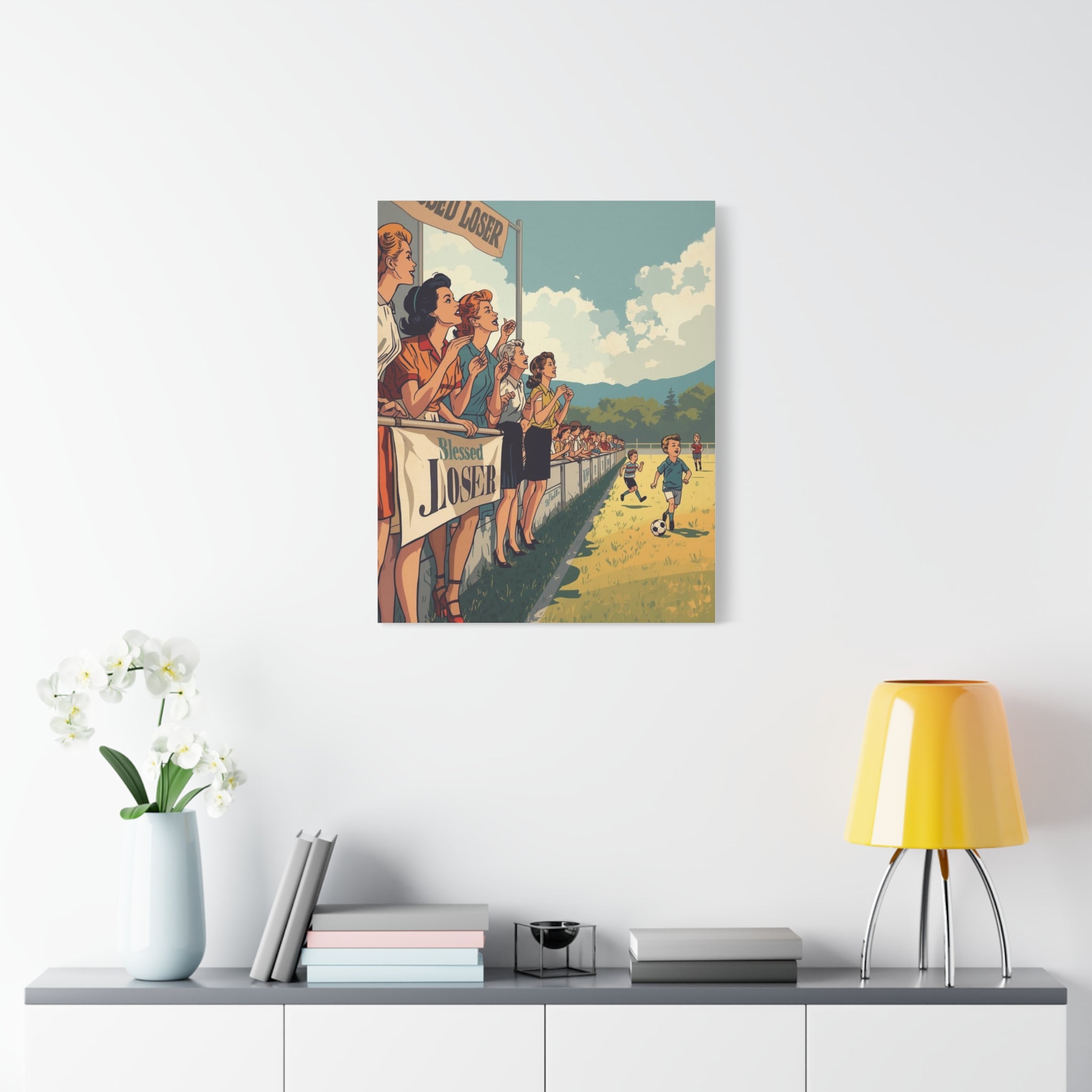Blessed Loser Wall Decor,Vintage Sports Canvas Art