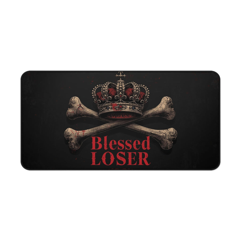 Crown Skull Desk Mat - Blessed Loser Gaming Mouse Pad