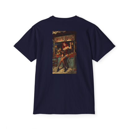 Blessed Loser Hells Bells T-Shirt with Pocket featuring vintage artwork on the back.