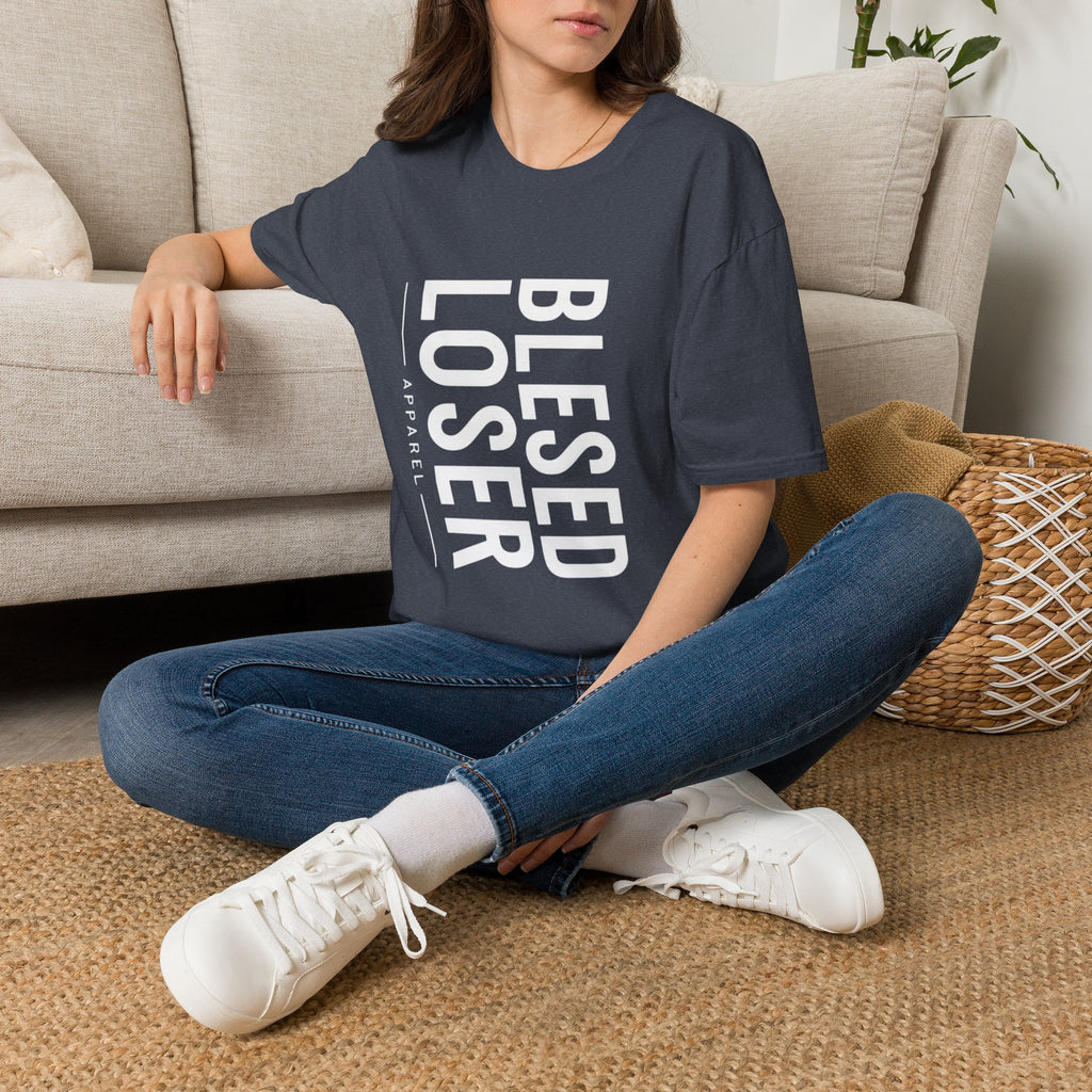 Blessed Loser T-Shirt | Vertical Bold Text Graphic Tee