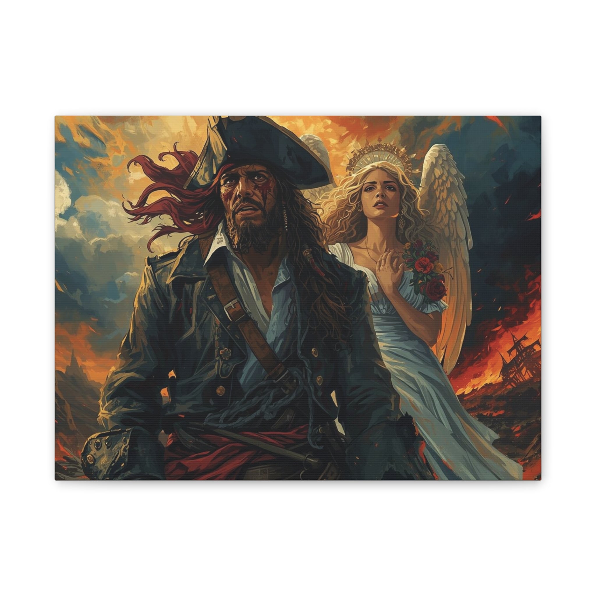 Blessed loser Pirate Angel Canvas Art