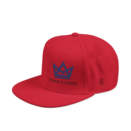 Embroidered Crown Snapback Hat — 'Crown x Crown' Streetwear Cap