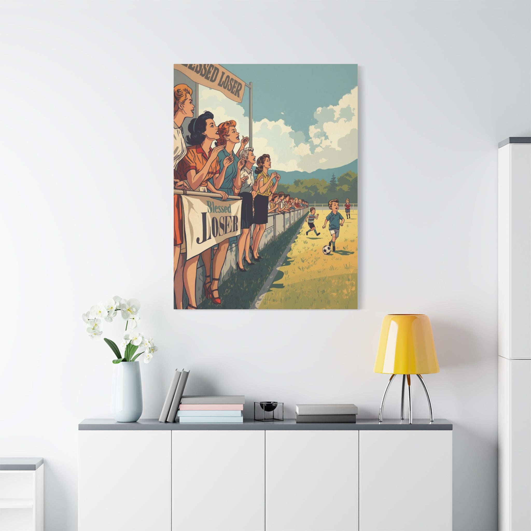Blessed Loser Wall Decor,Vintage Sports Canvas Art