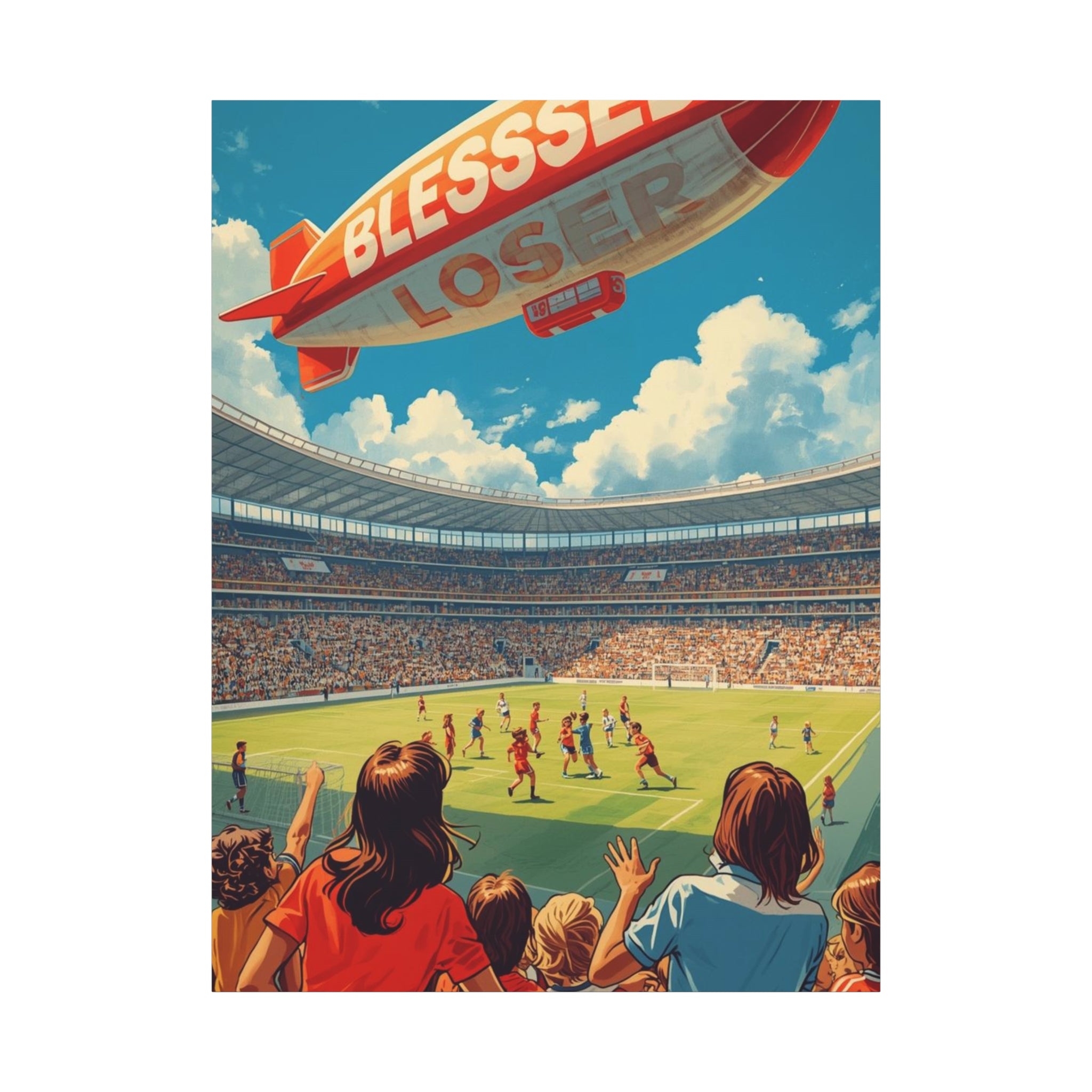 Blessed Loser Soccer Canvas Wall Art