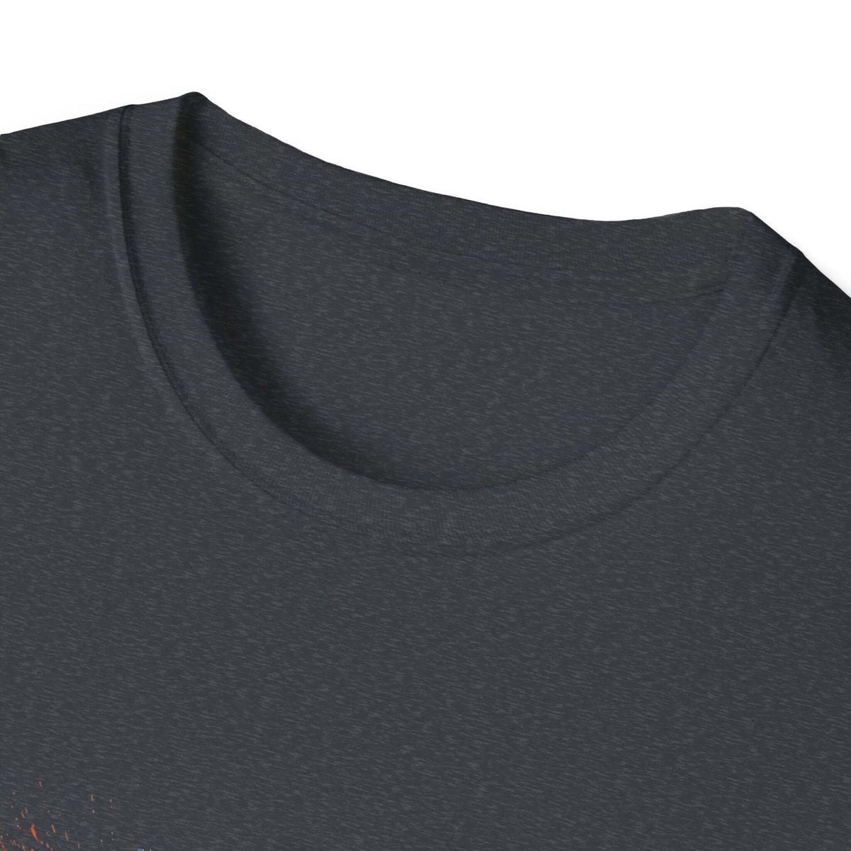 Soccer Splash T-Shirt — "Play Hard, Live" Colorful Football Graphic close-up of crew neckline and fabric texture.