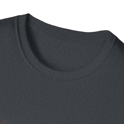 Soccer Splash T-Shirt — "Play Hard, Live" Colorful Football Graphic close-up of crew neckline and fabric texture.
