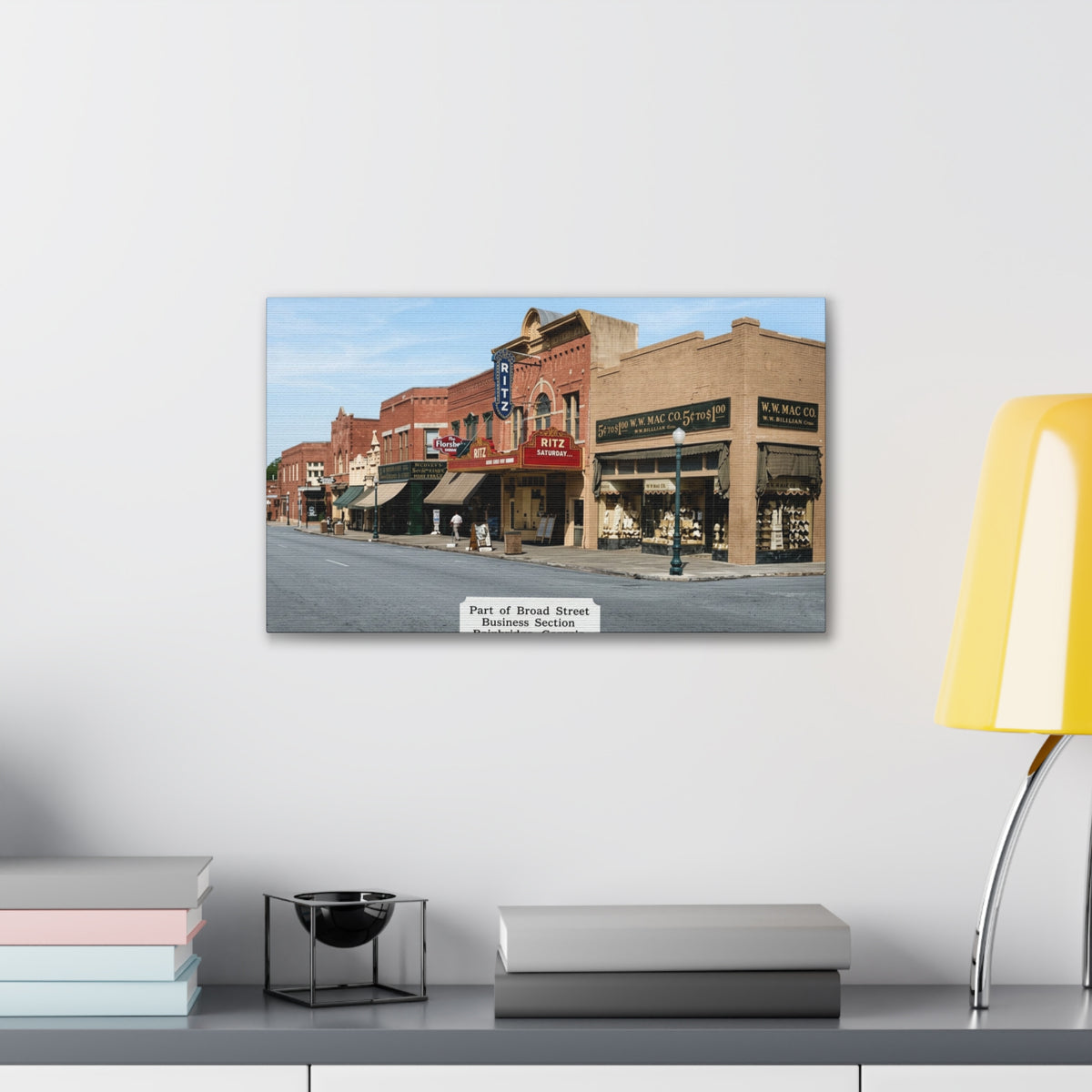 Bainbridge Georgia, Broad Street Main Street Canvas Vintage Wall Art