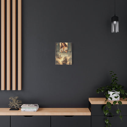 Blessed Loser Design Canvas Wall Art displayed in a modern living space, enhancing the room's aesthetic and inviting conversation.