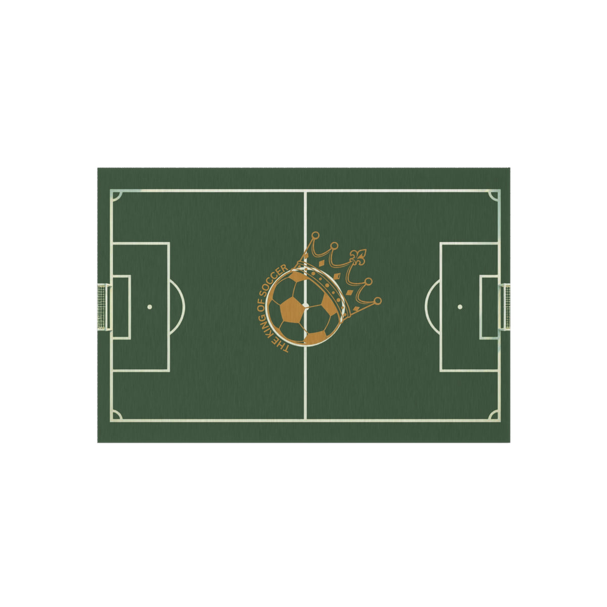Soccer Field Outdoor Rug — Crowned Soccer Ball Design for Patio & Game Rooms