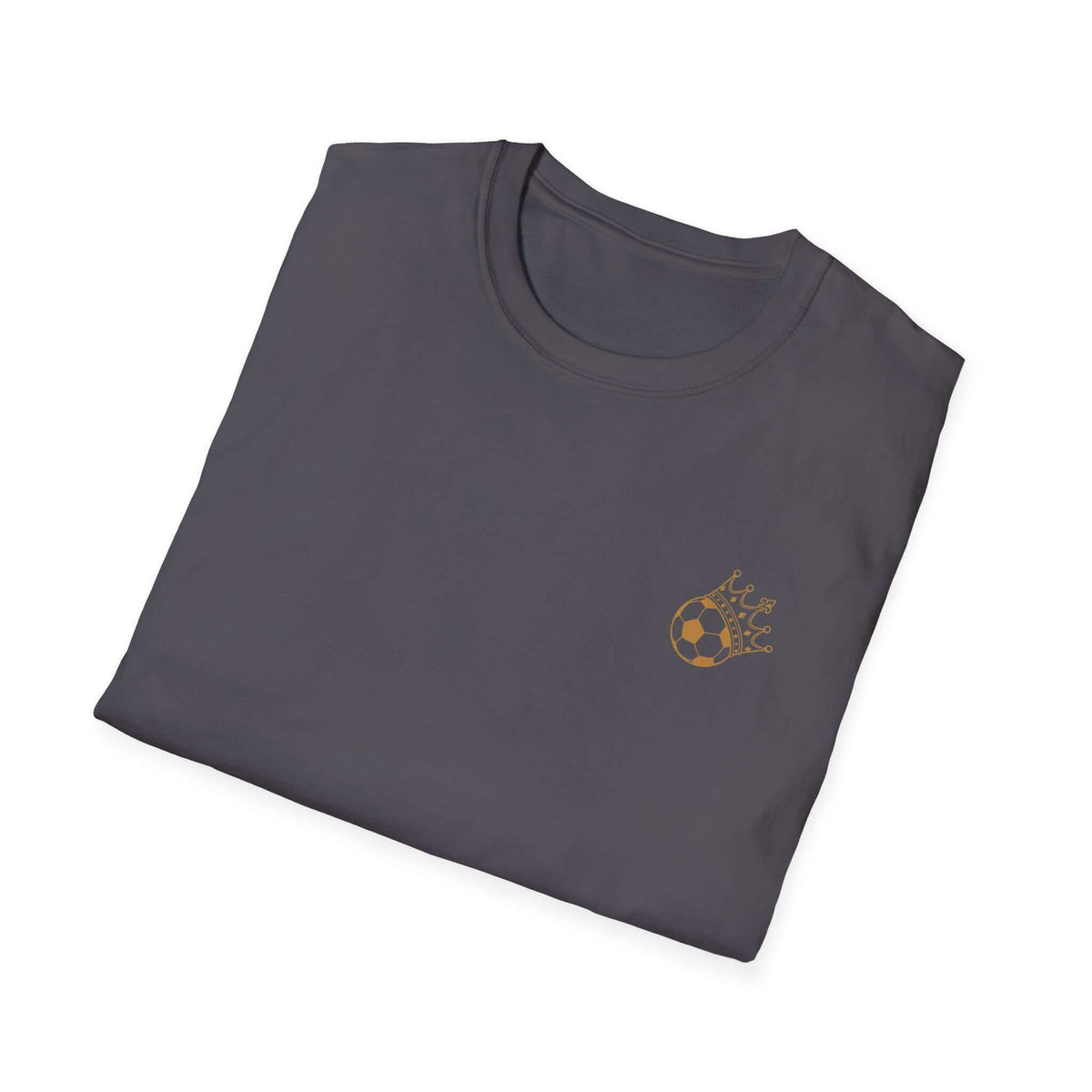 Soccer Dad T-Shirt — Retro Soccer Dad Tee, Father’s Day Gift in dark gray with soccer ball design.