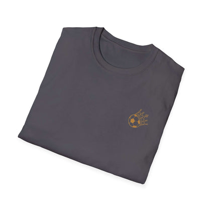Soccer Dad T-Shirt — Retro Soccer Dad Tee, Father’s Day Gift in dark gray with soccer ball design.