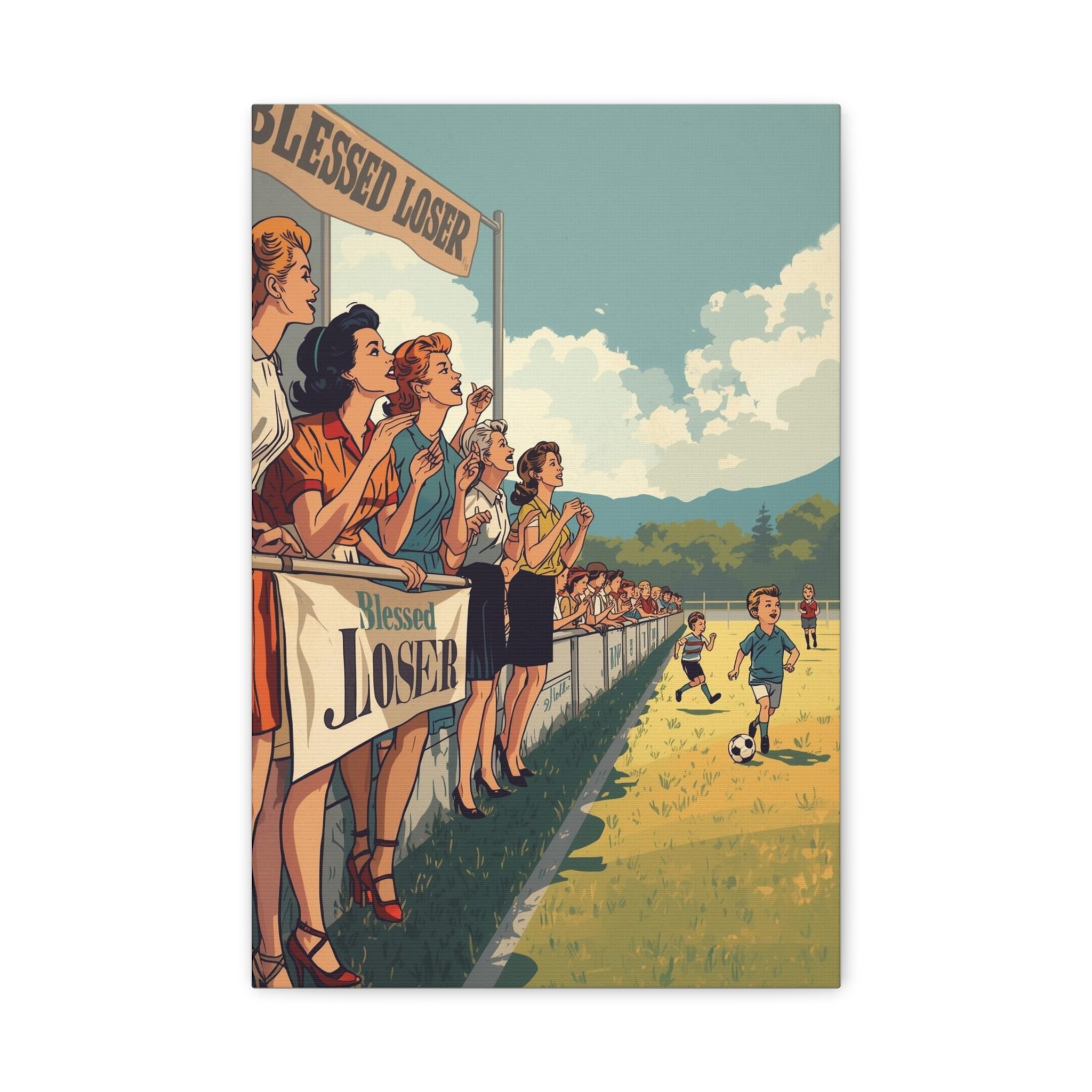 Blessed Loser Wall Decor,Vintage Sports Canvas Art