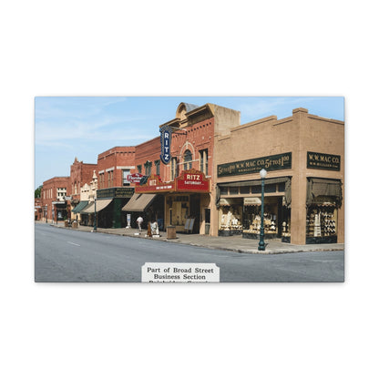 Bainbridge Georgia, Broad Street Main Street Canvas Vintage Wall Art