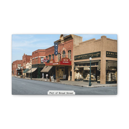 Bainbridge Georgia, Broad Street Main Street Canvas Vintage Wall Art