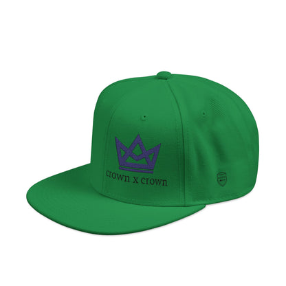 Embroidered Crown Snapback Hat — 'Crown x Crown' Streetwear Cap