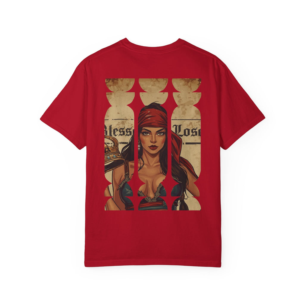 Pirate Woman Illustration T-Shirt | Blessed Loser Graphic Tee
