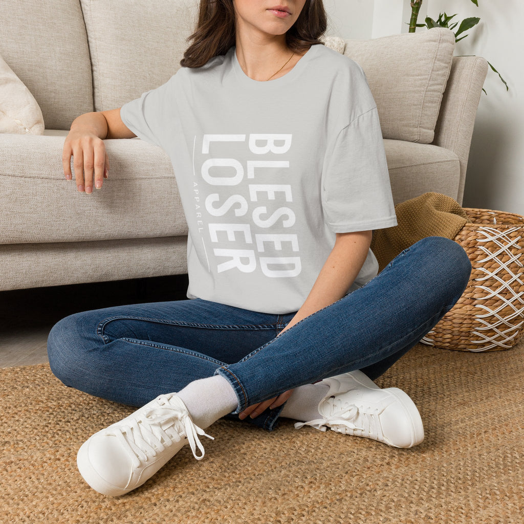 Blessed Loser T-Shirt | Vertical Bold Text Graphic Tee