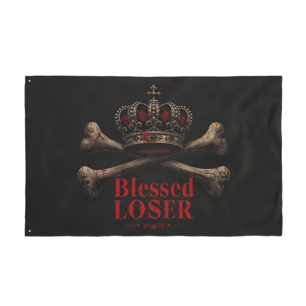 Blessed Loser Double Sided Flag, Gothic Home Decor, Unique Wall Hanging, Housewarming Gift, Party Decoration, Outdoor Banner