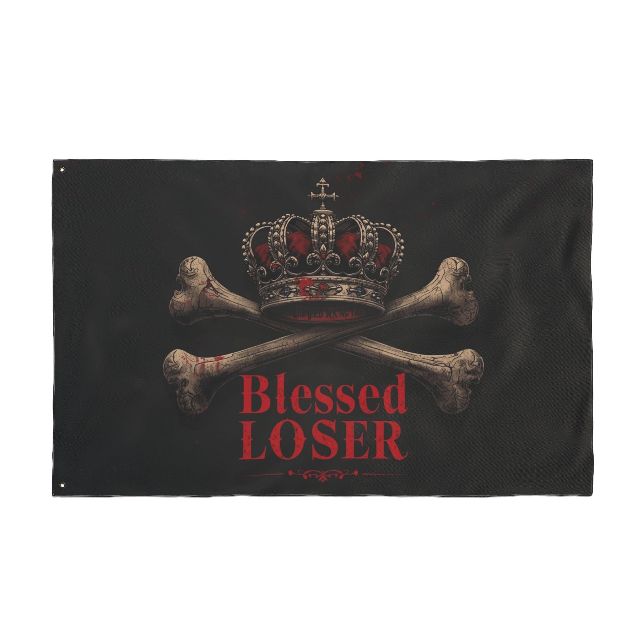 Blessed Loser Double Sided Flag, Gothic Home Decor, Unique Wall Hanging, Housewarming Gift, Party Decoration, Outdoor Banner