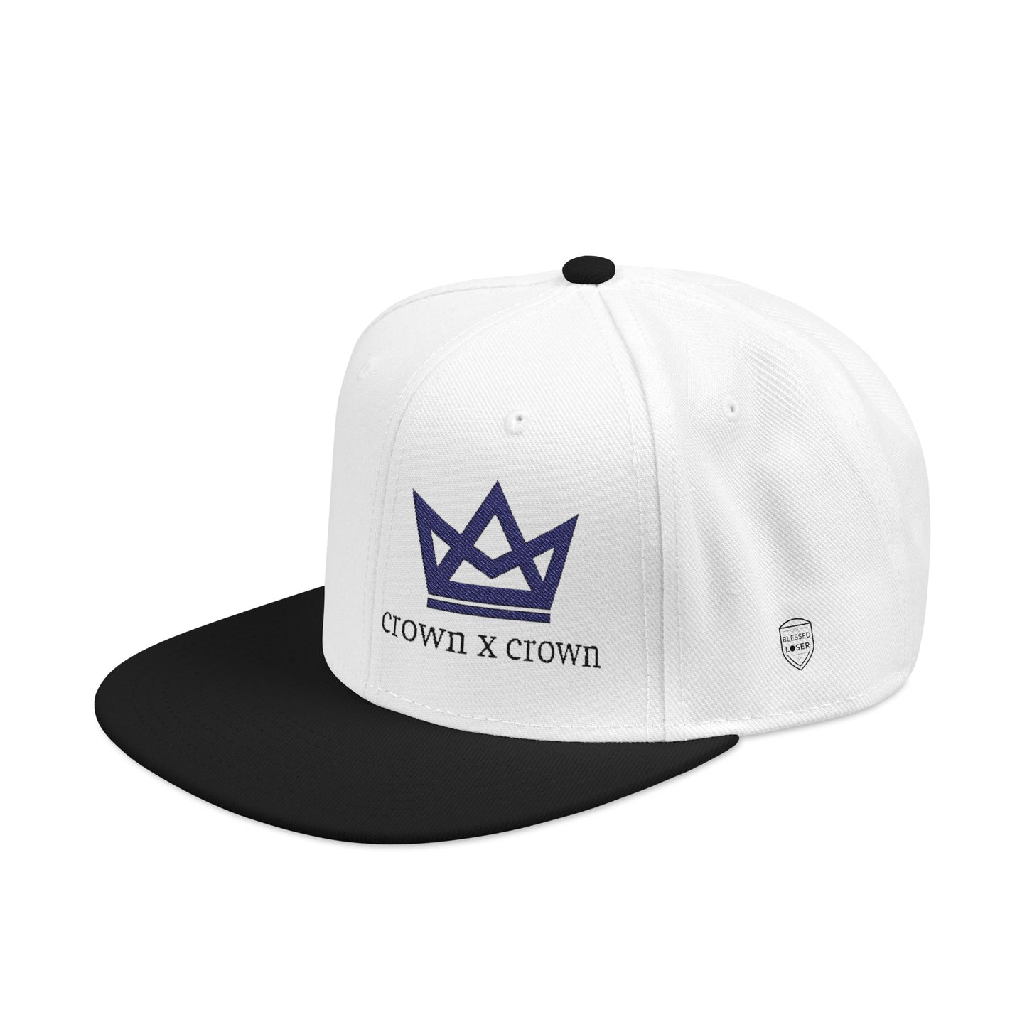Embroidered Crown Snapback Hat — 'Crown x Crown' Streetwear Cap