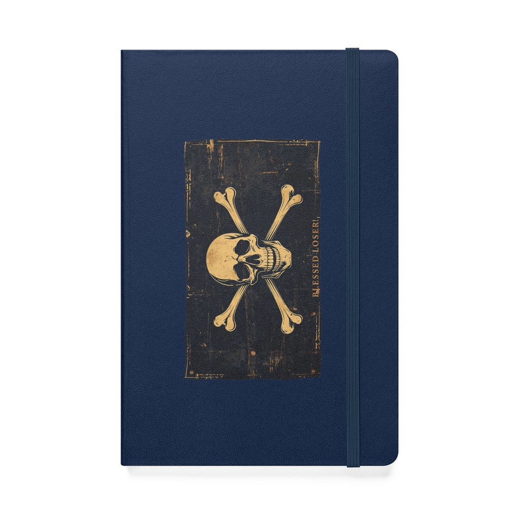 Skull & Crossbones Hardcover  5.5" × 8.5" Notebook — Vintage Pirate Little Black Book